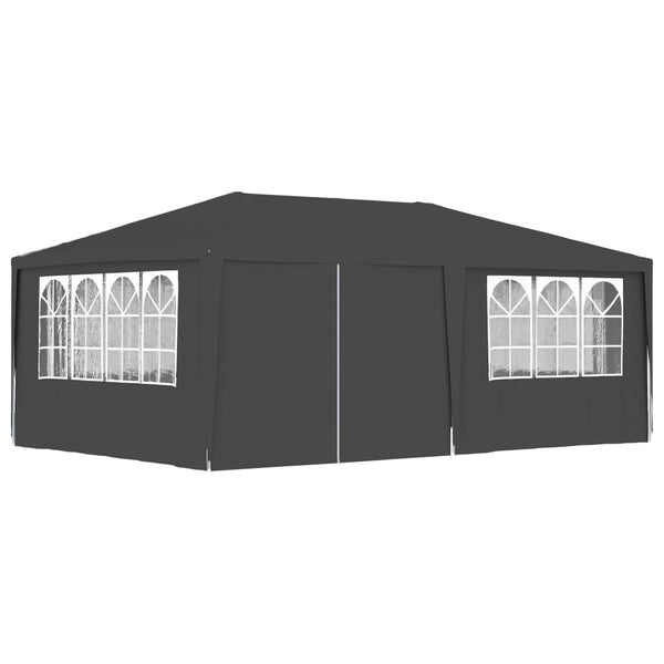 Tenda festas com paredes laterais 4x6m 90g/m² antracite