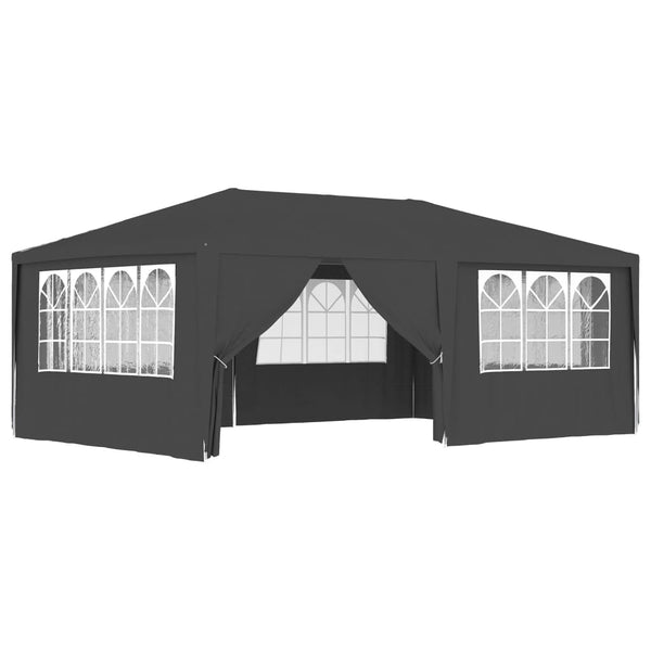 Tenda festas com paredes laterais 4x6m 90g/m² antracite