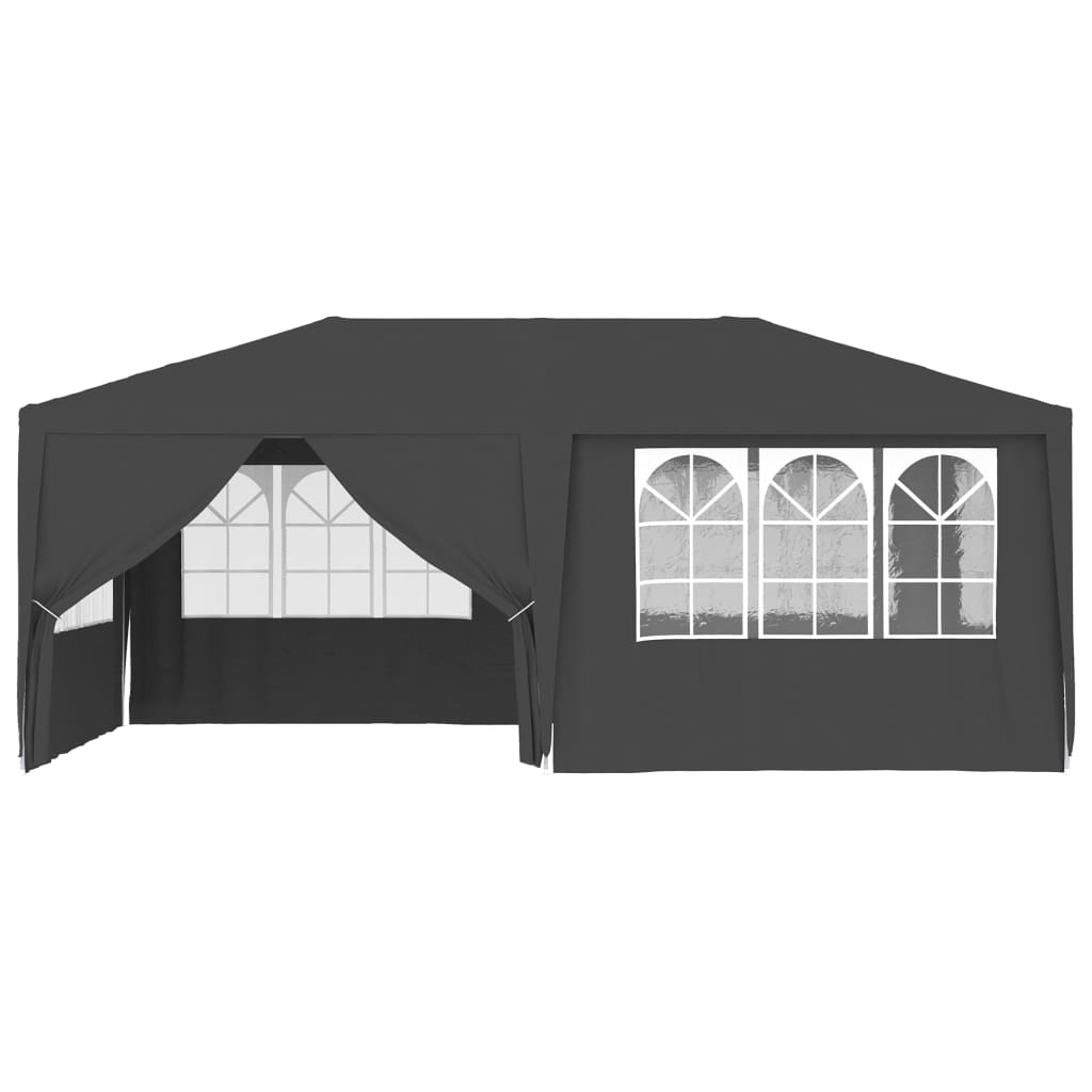 Tenda festas com paredes laterais 4x6m 90g/m² antracite