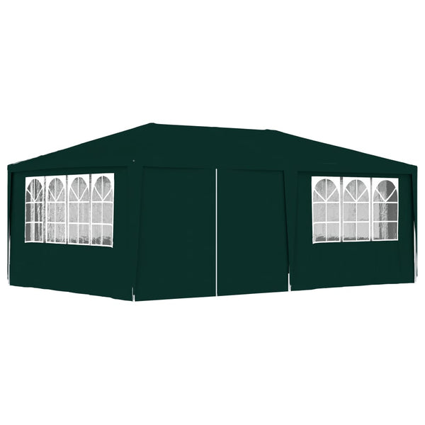 Tenda festas profissional c/ paredes laterais 4x6m 90g/m² verde