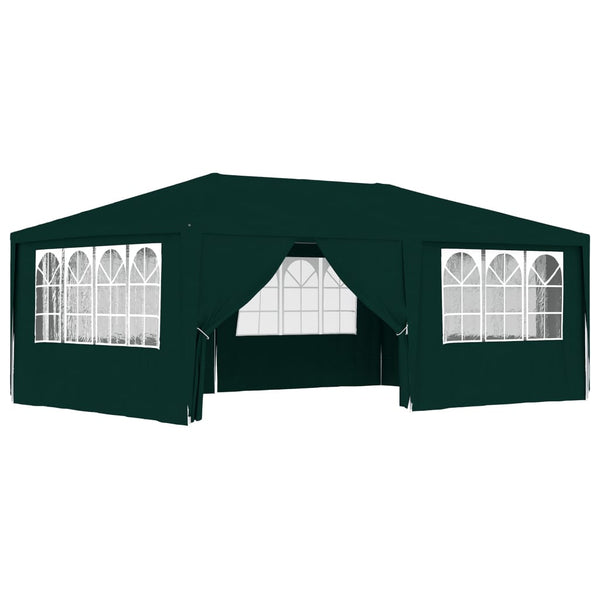 Tenda festas profissional c/ paredes laterais 4x6m 90g/m² verde