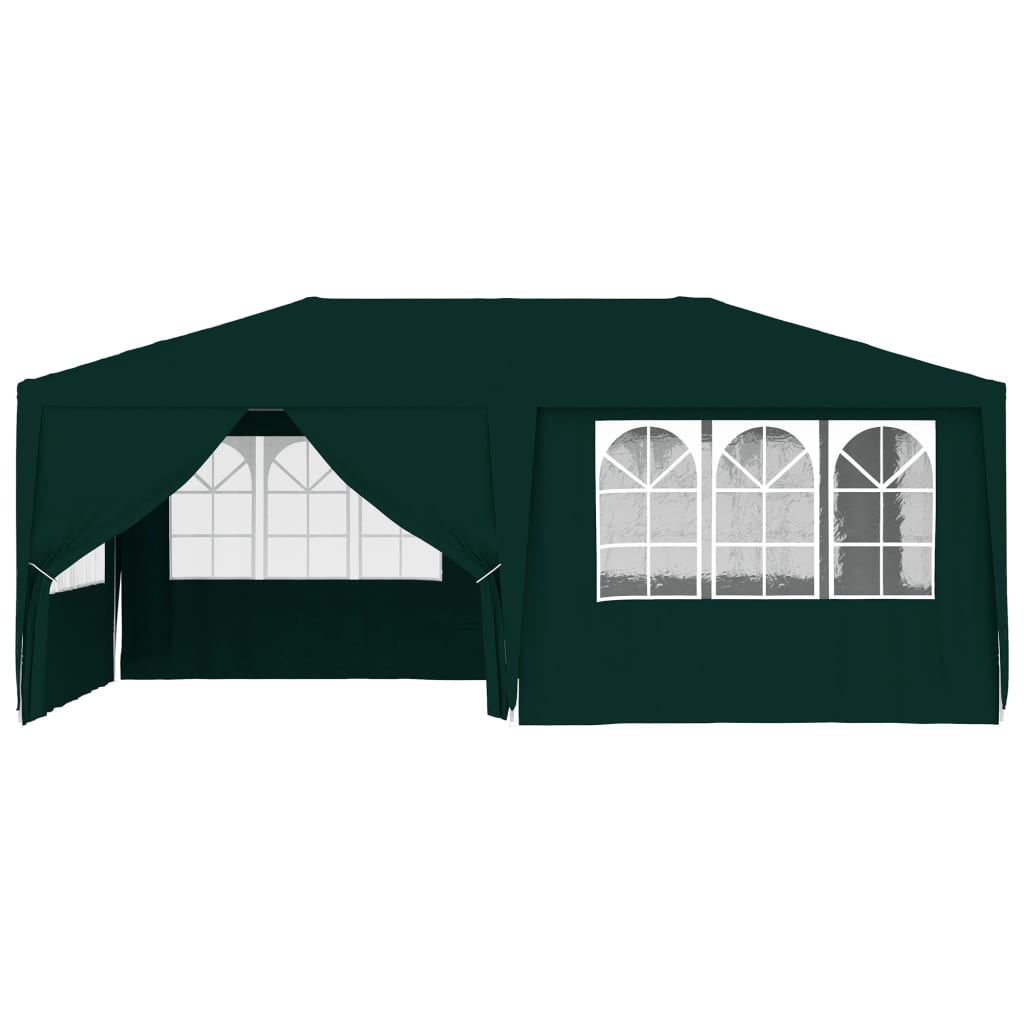 Tenda festas profissional c/ paredes laterais 4x6m 90g/m² verde