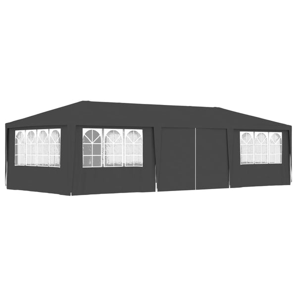 Tenda festas com paredes laterais 4x9m 90g/m² antracite