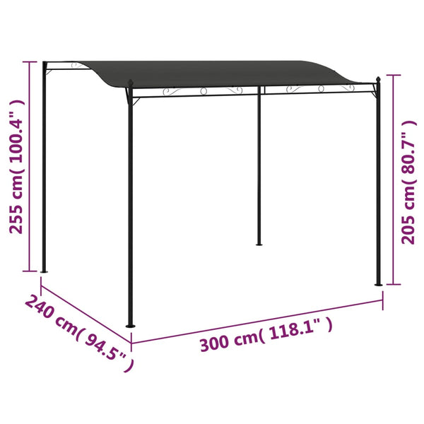 Toldo 3x2,4 m antracite