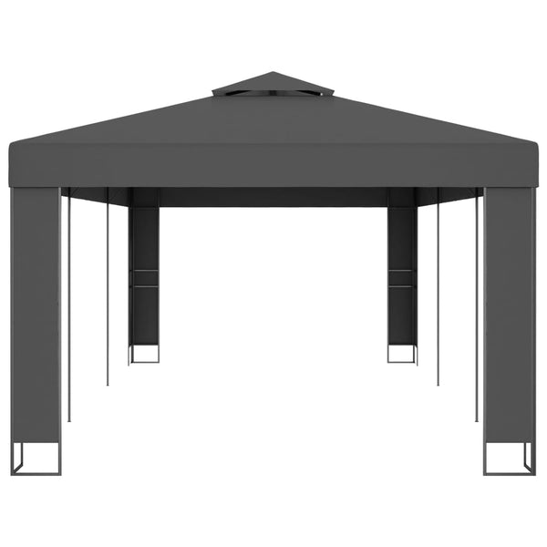 Gazebo com telhado duplo 3x6 m antracite