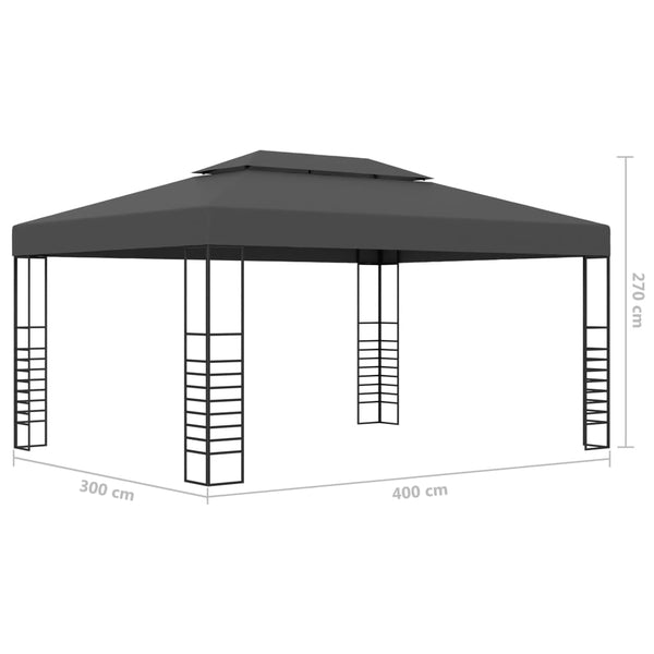 Gazebo 3x4 m antracite