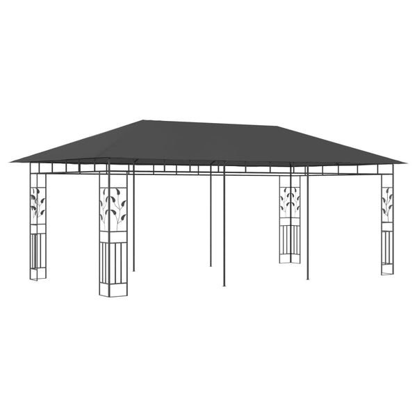 Gazebo com rede mosquiteira 6x3x2,73 m antracite