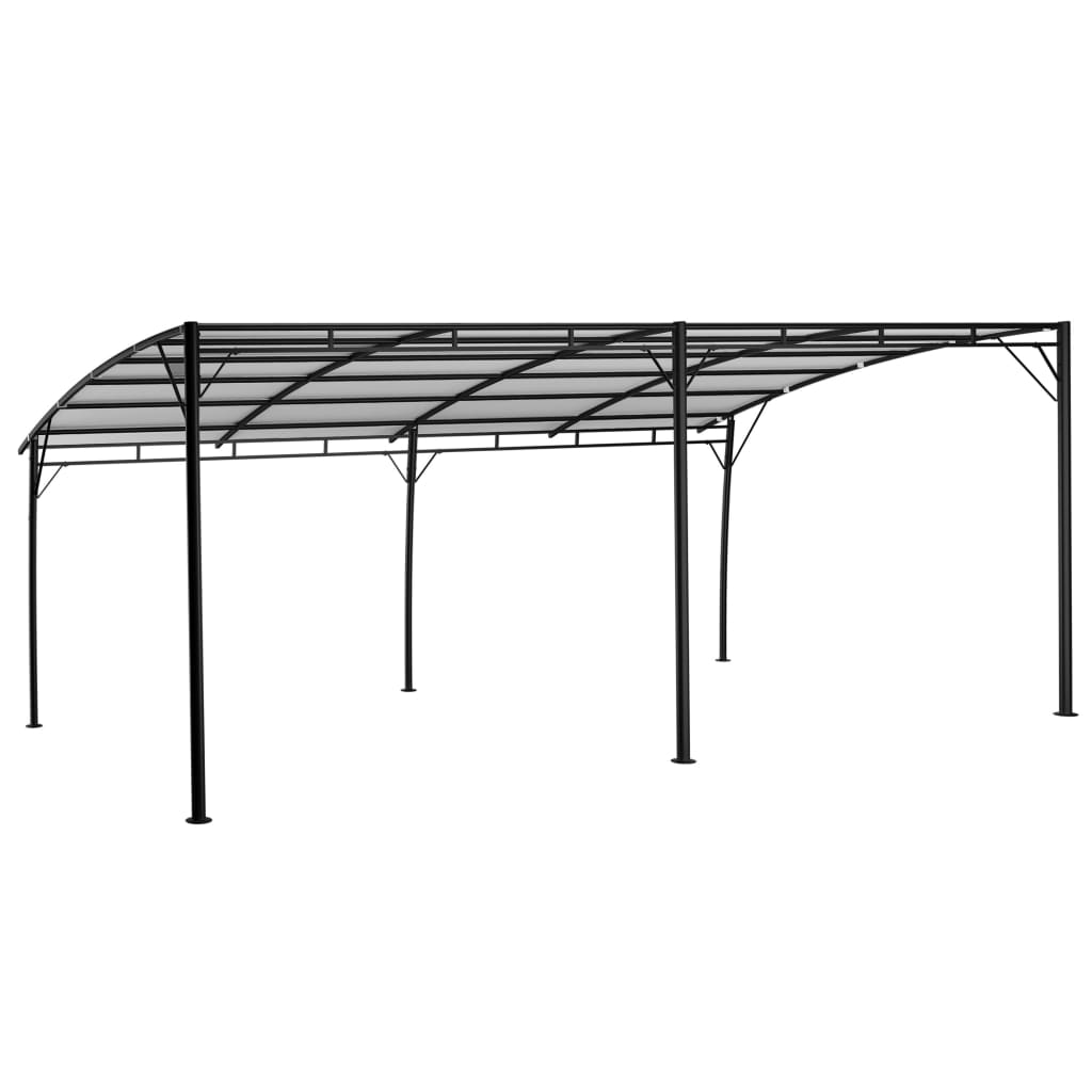 Toldo para-sol de jardim 6x3x2,55 m cor creme