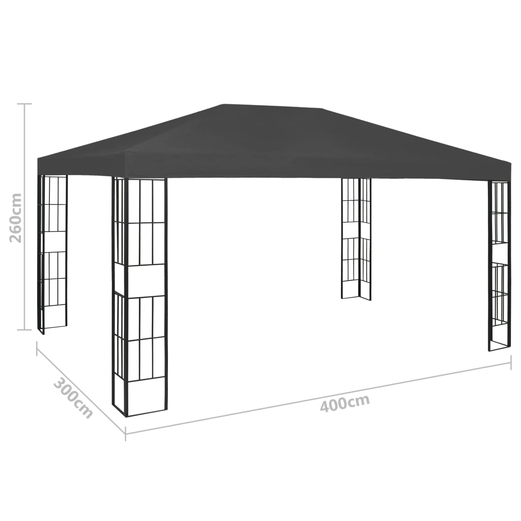 Gazebo 3x4 m antracite