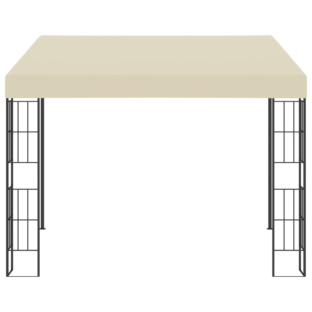 Gazebo de montagem na parede 3x3 m tecido creme