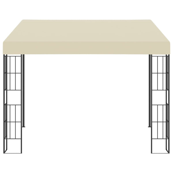 Gazebo de montagem na parede 3x3 m tecido creme