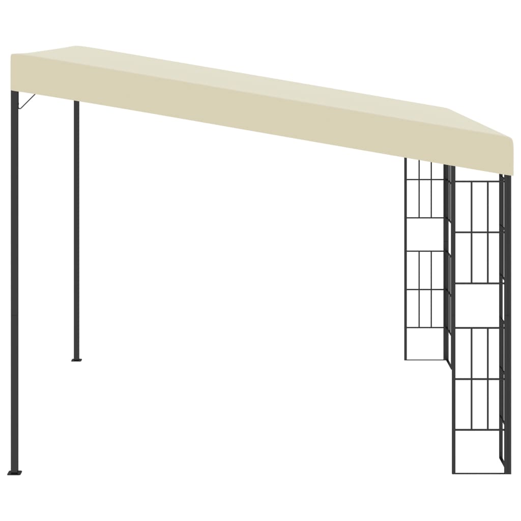 Gazebo de montagem na parede 3x3 m tecido creme