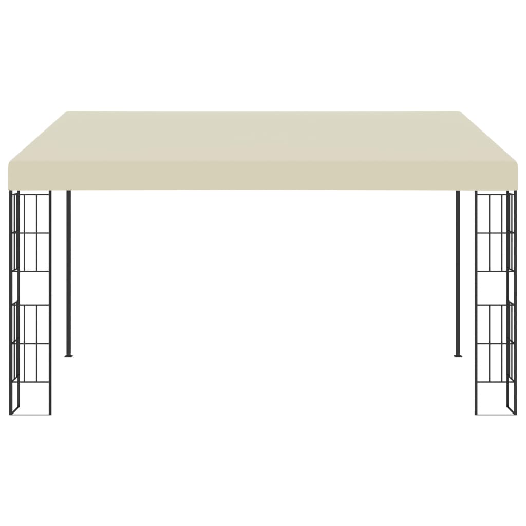 Gazebo de montagem na parede 3x4 m tecido creme