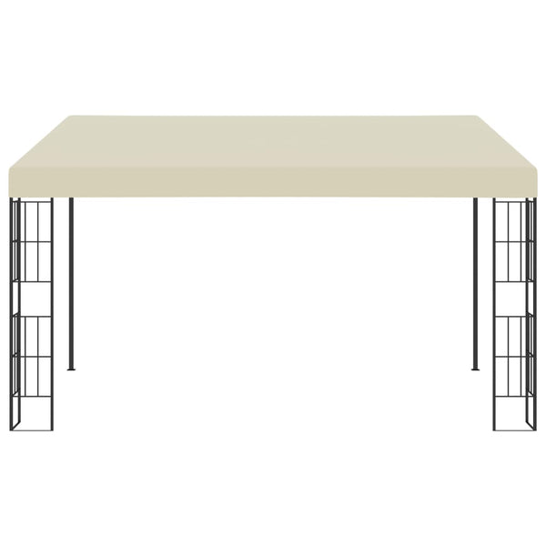 Gazebo de montagem na parede 3x4 m tecido creme