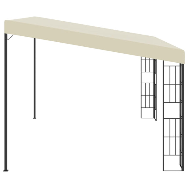 Gazebo de montagem na parede 3x4 m tecido creme