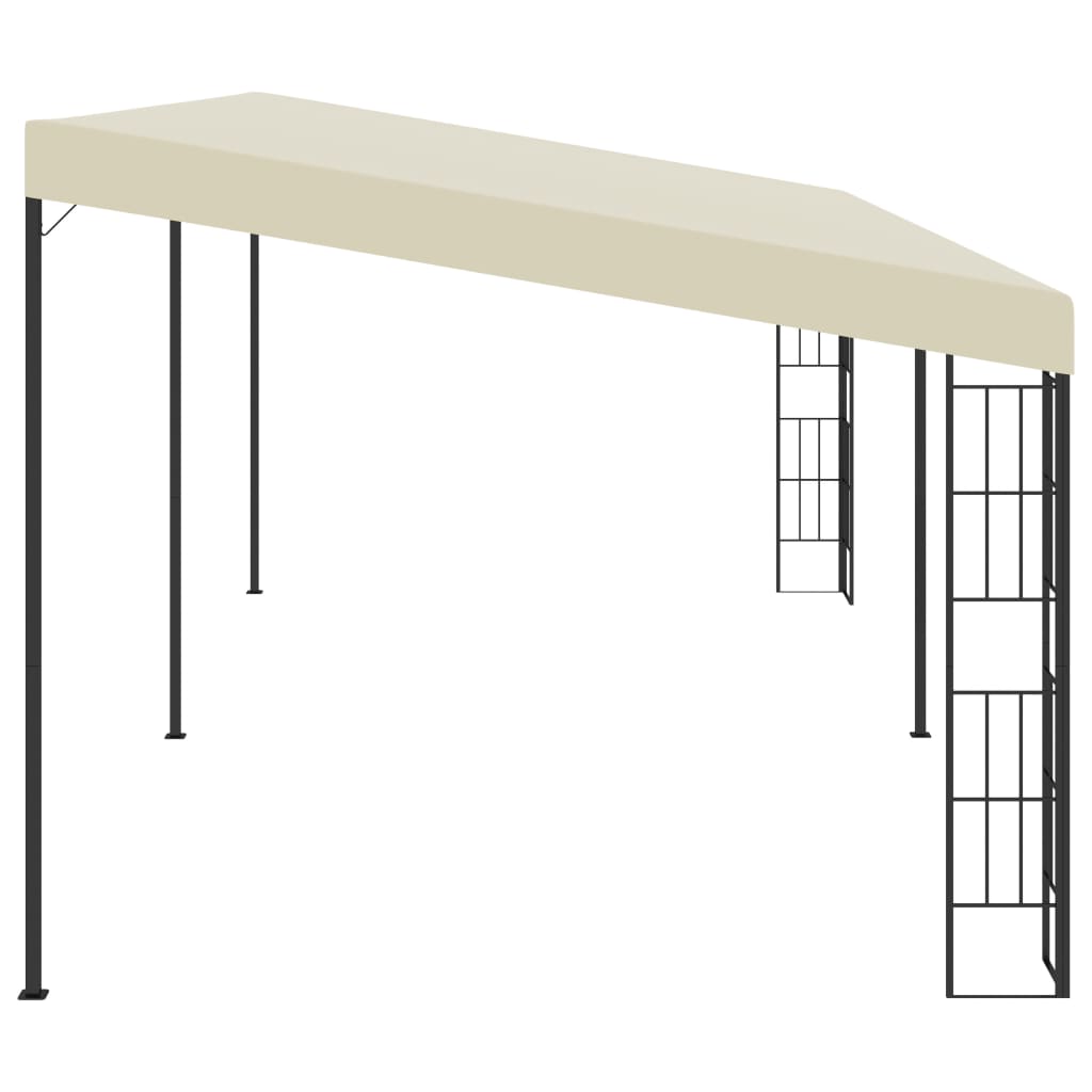 Gazebo de montagem na parede 3x6 m tecido creme