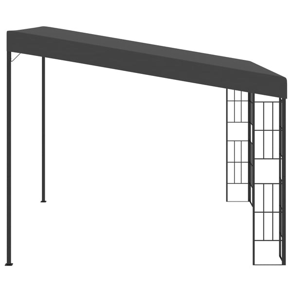 Gazebo de montagem na parede 3x3 m tecido antracite