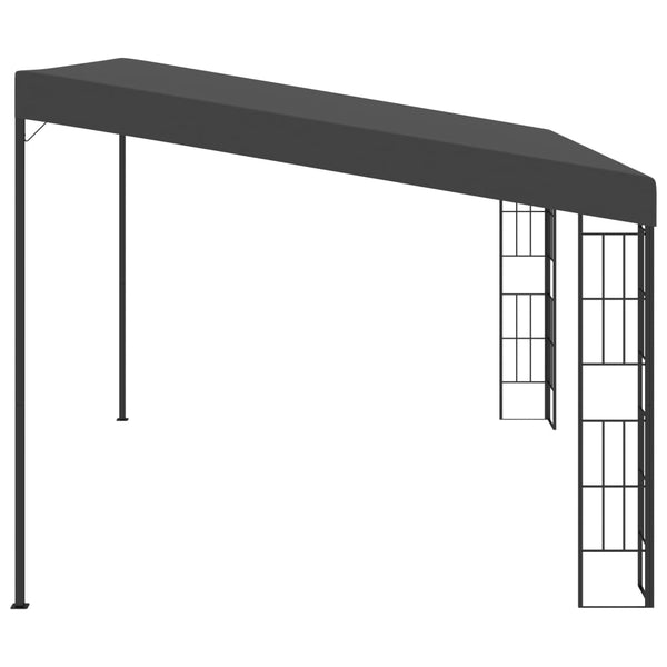 Gazebo de montagem na parede 3x4 m tecido antracite