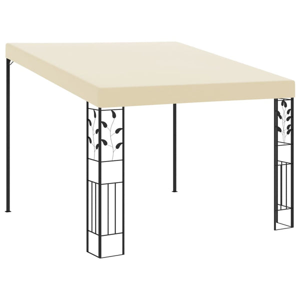 Gazebo de parede 3x3x2,5 m creme