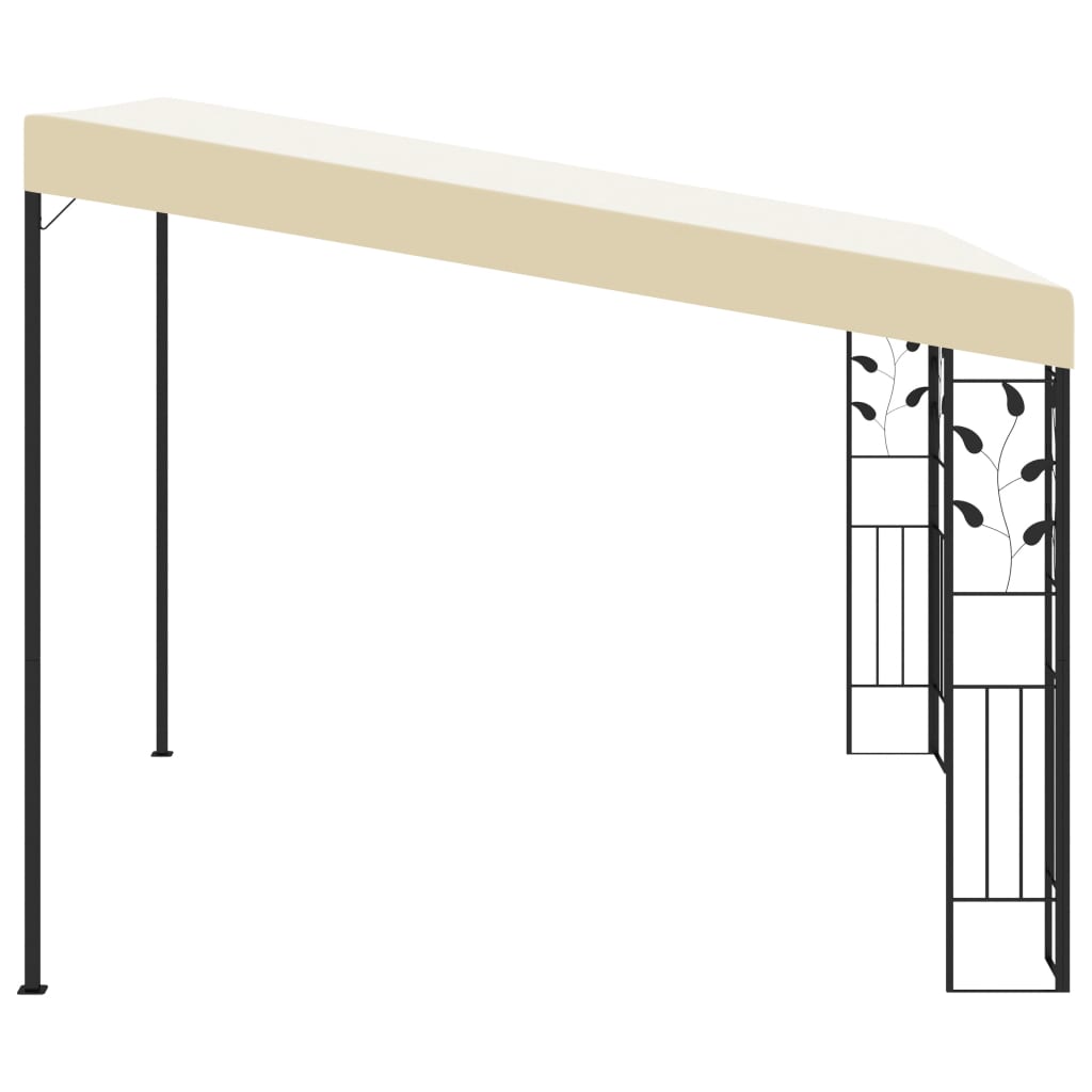 Gazebo de parede 3x3x2,5 m creme