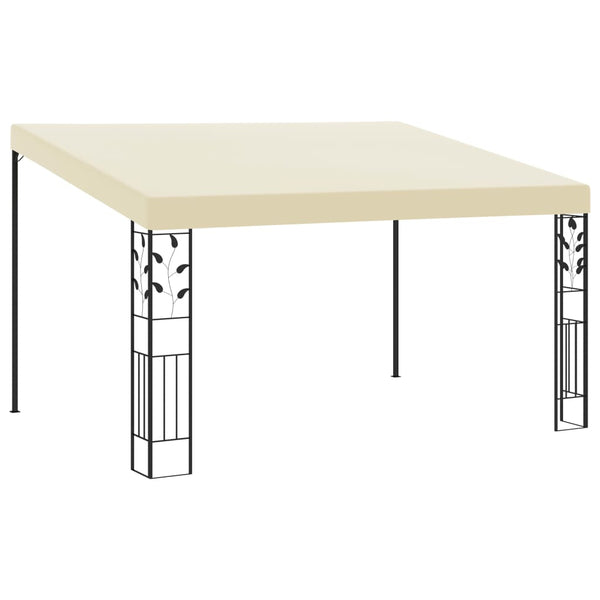 Gazebo de parede 4x3x2,5 m creme