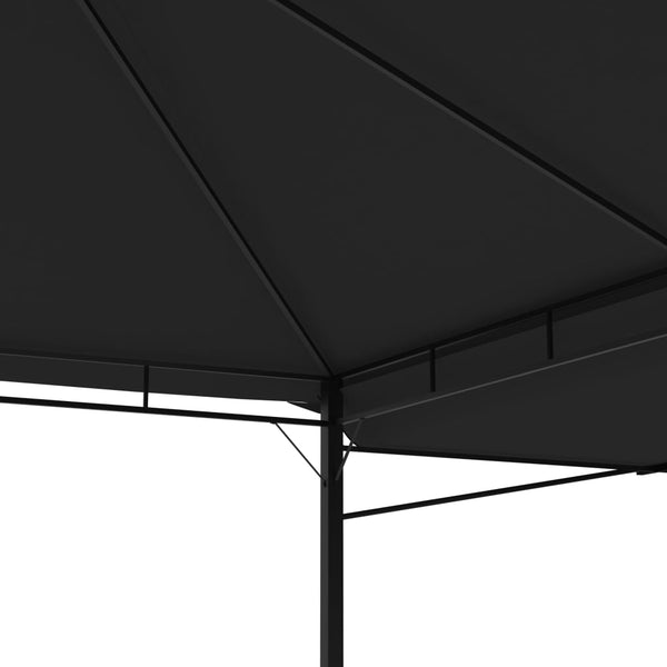 Gazebo c/ toldos duplos extensíveis 3x3x2,75m 180g/m² antracite