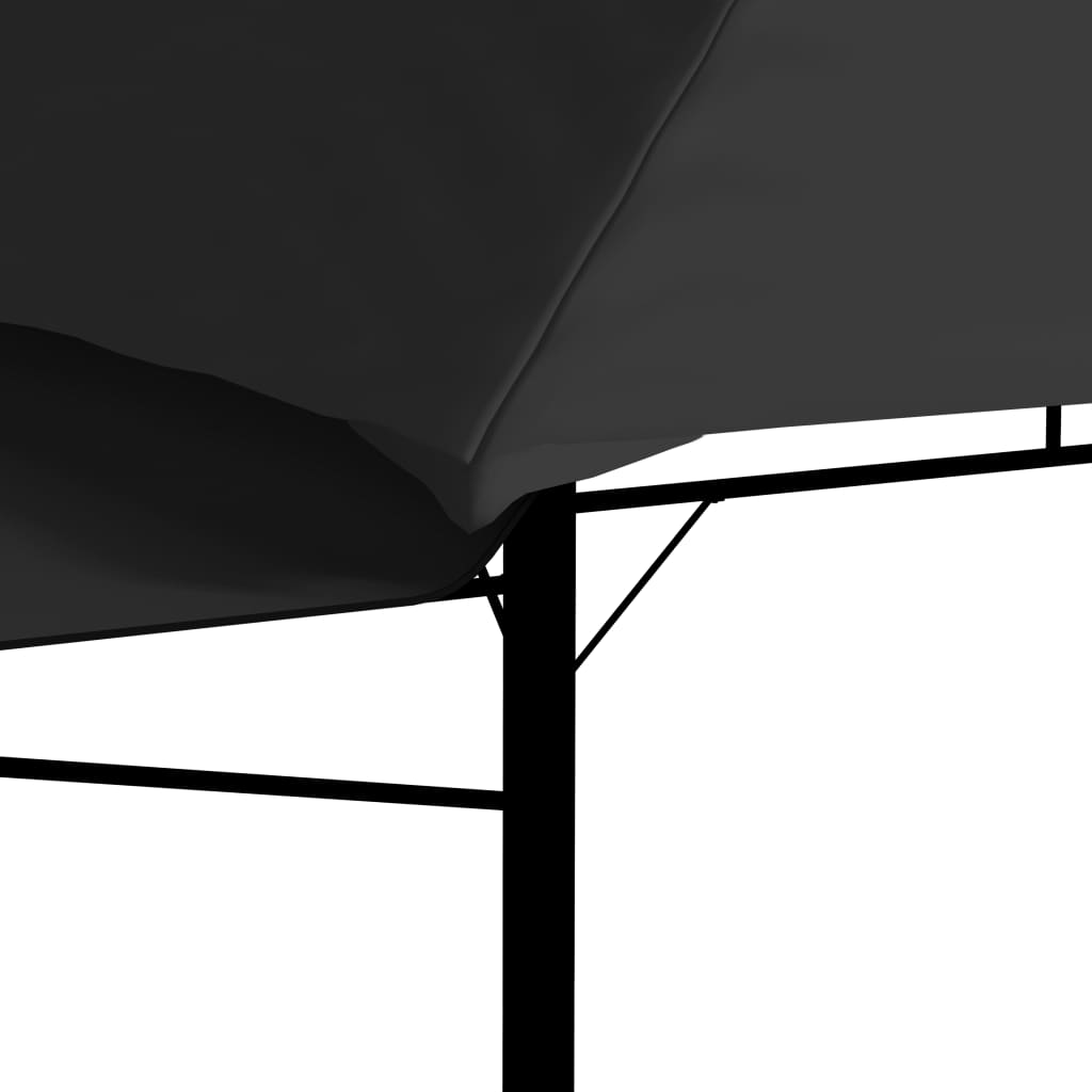 Gazebo c/ toldos duplos extensíveis 3x3x2,75m 180g/m² antracite