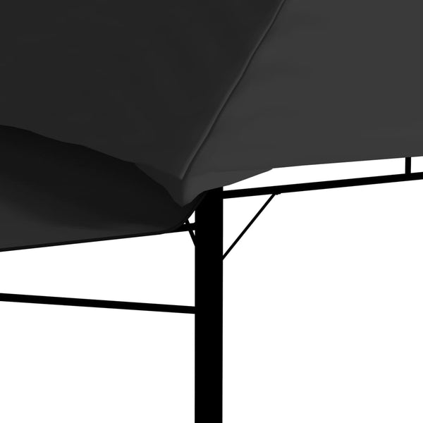 Gazebo c/ toldos duplos extensíveis 3x3x2,75m 180g/m² antracite