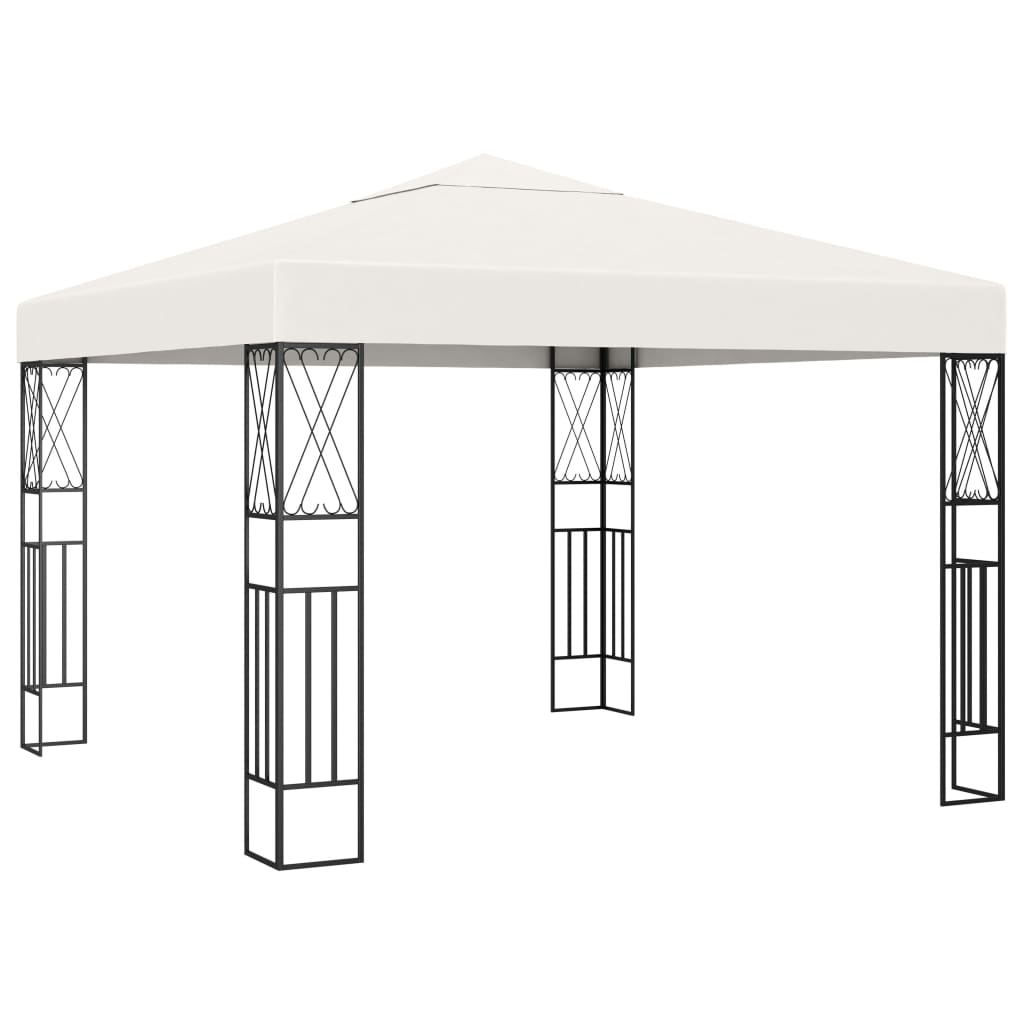 Gazebo 3x3 m tecido creme