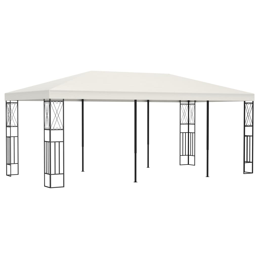 Gazebo 3x6 m tecido cor creme