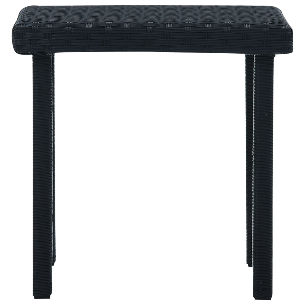 Mesa de centro para jardim 40x40x40 cm vime PE preto