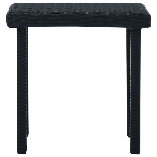 Mesa de centro para jardim 40x40x40 cm vime PE preto