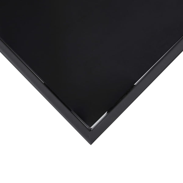 Mesa de bar para jardim 60x60x110 cm vidro temperado preto