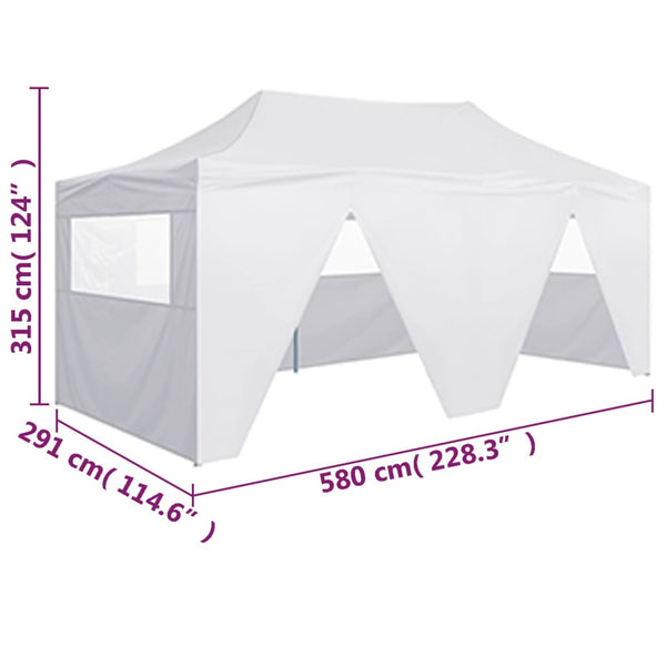 Tenda dobrável profissional festas 4 paredes 3x6m aço branco