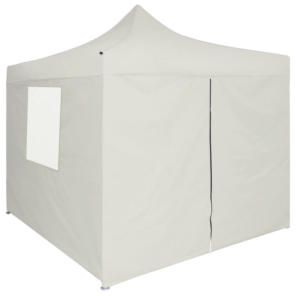 Tenda dobrável profissional festas 4 paredes 2x2 m aço creme