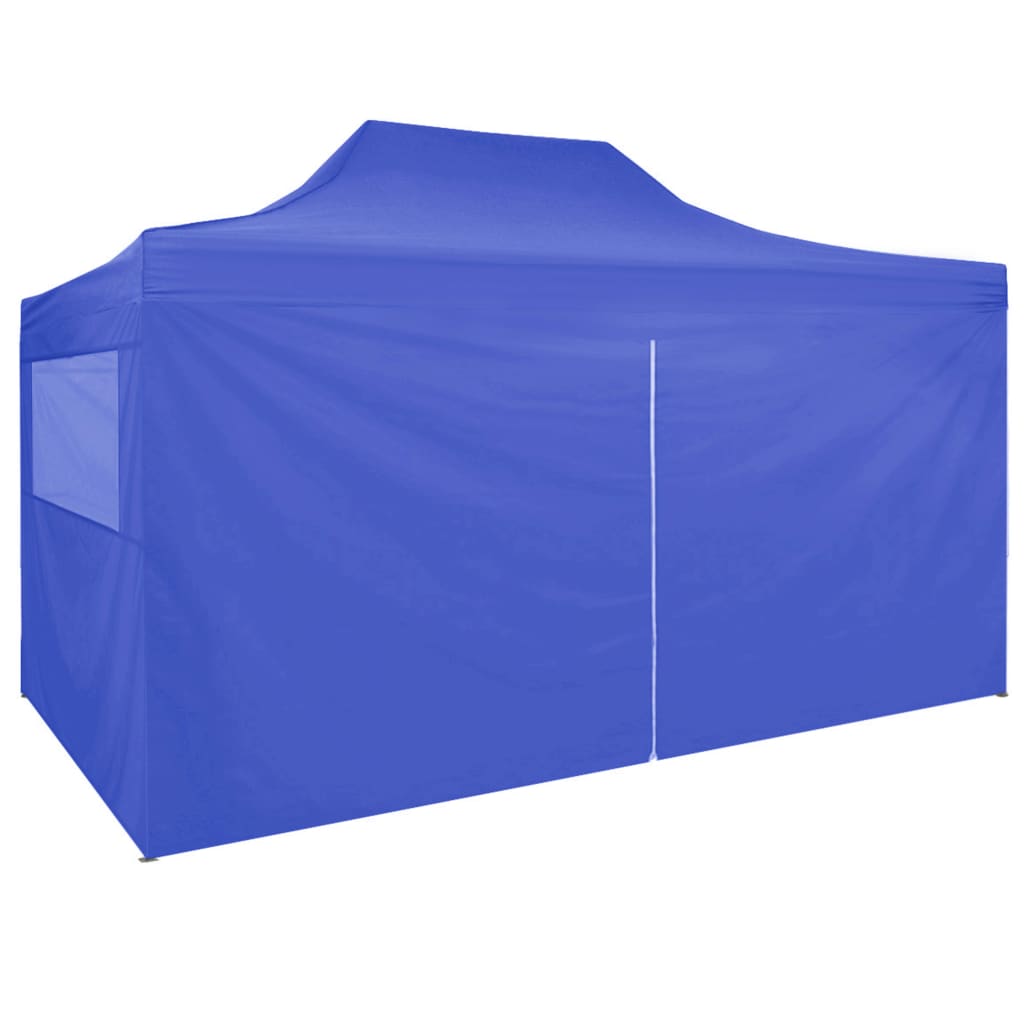 Tenda dobrável profissional festas 4 paredes 3x4m aço azul