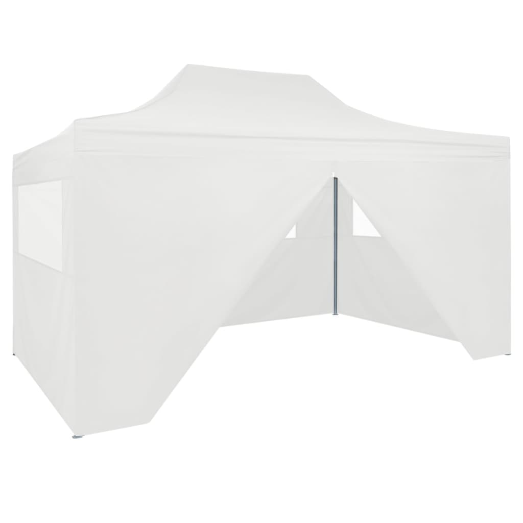 Tenda dobrável profissional festas 4 paredes 3x4m aço branco