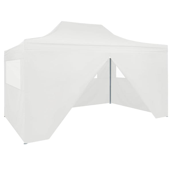 Tenda dobrável profissional festas 4 paredes 3x4m aço branco