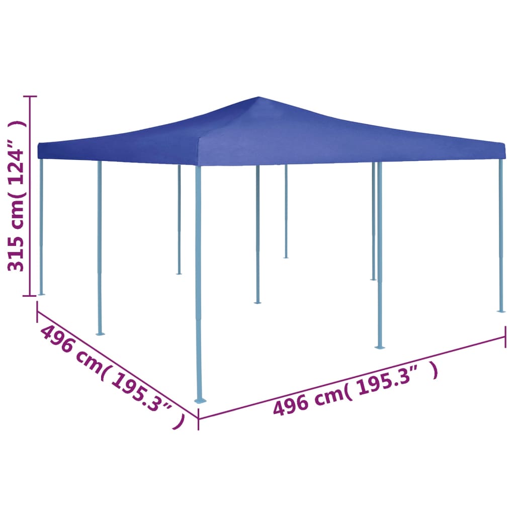 Tenda dobrável 5x5 m azul