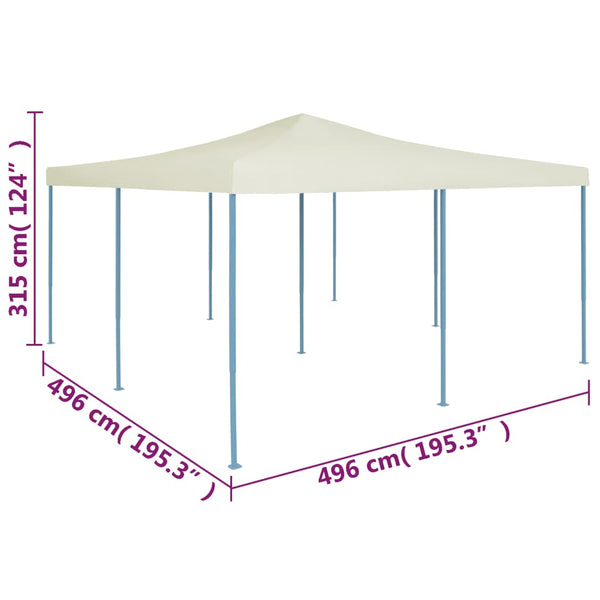 Tenda dobrável 5x5 m creme