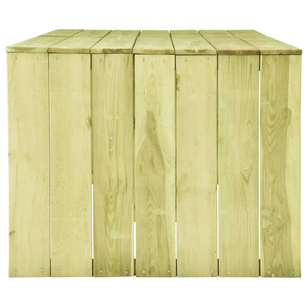Mesa de jardim 220x101,5x80 cm madeira de pinho impregnada