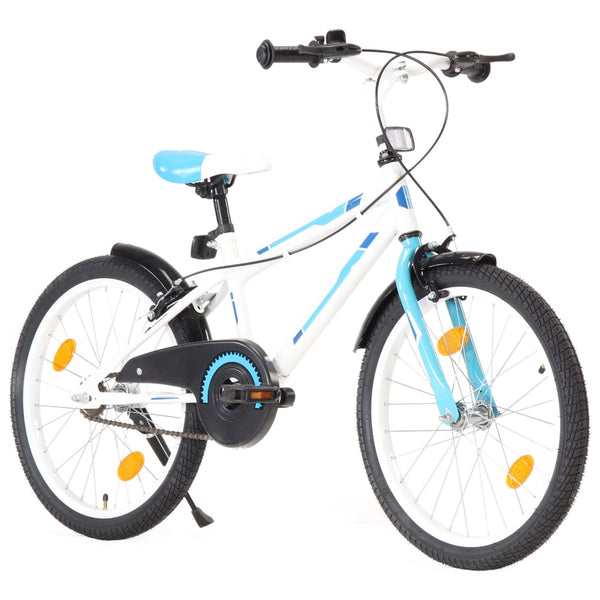 Bicicleta infantil 20" azul y blanca.