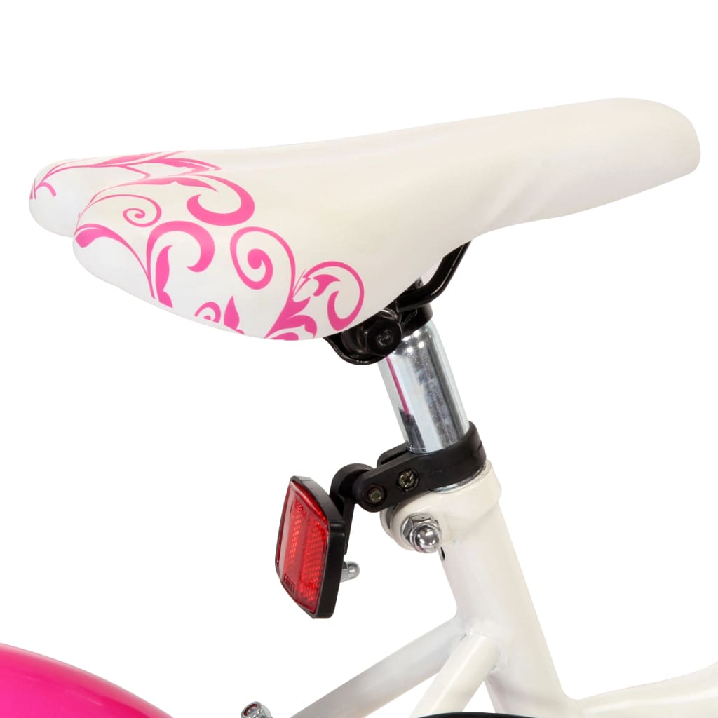Bicicleta infantil 24" rosa y blanca.
