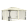 Gazebo com redes 300x400x265 cm creme