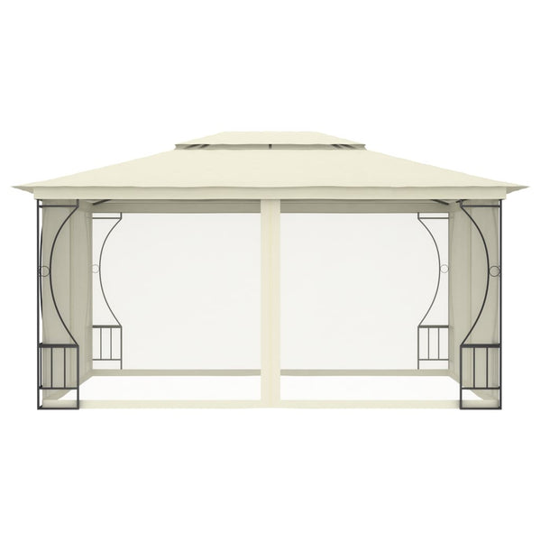 Gazebo com redes 300x400x265 cm creme