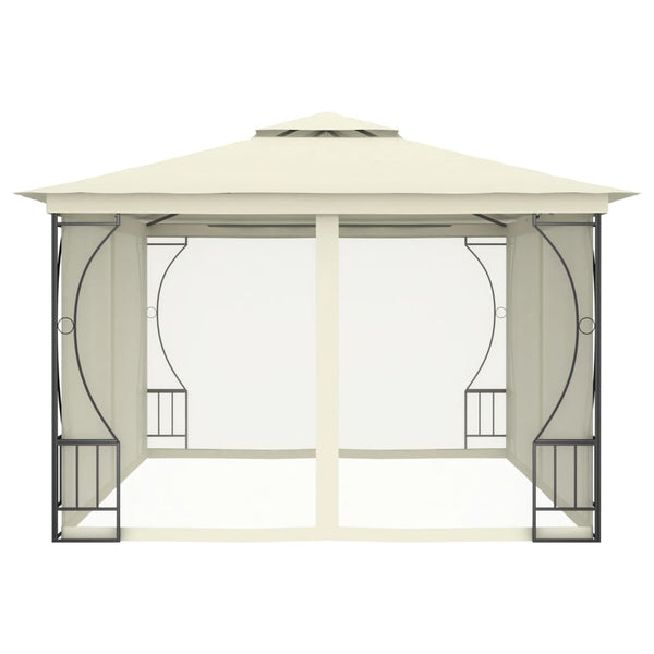 Gazebo com redes 300x400x265 cm creme