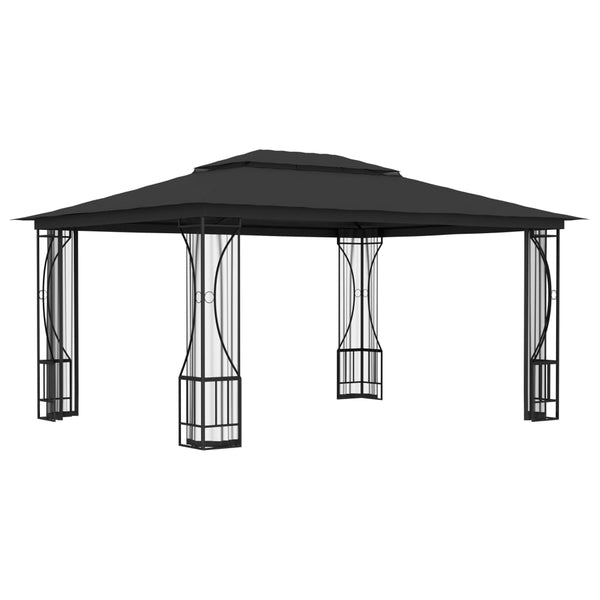 Gazebo com redes 300x400x265 cm antracite