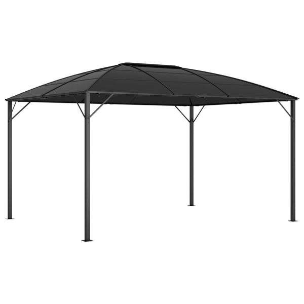 Gazebo com cortinas 400x300x265 cm antracite