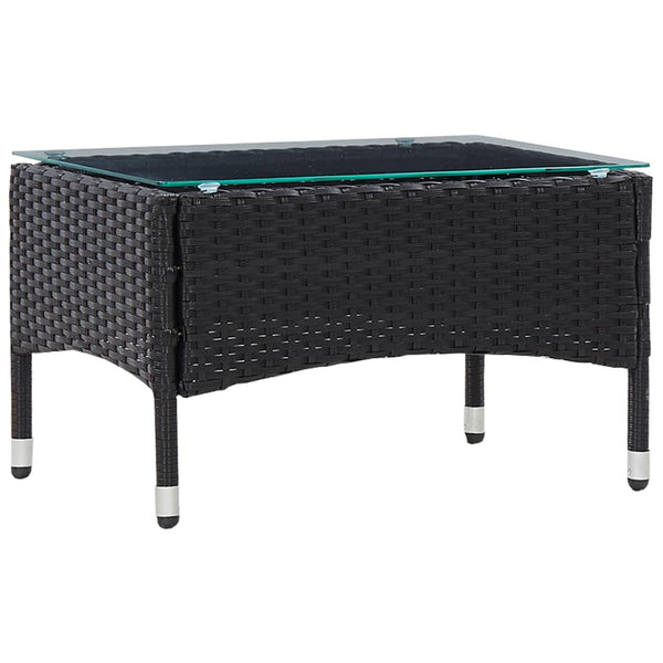 Mesa de centro 60x40x36 cm vime PE preto