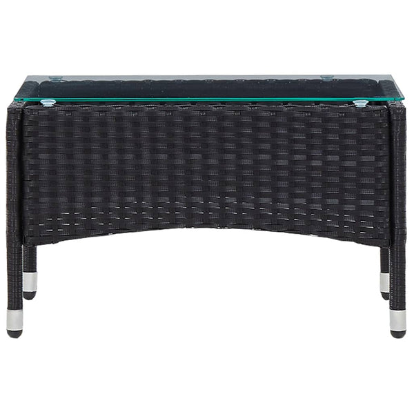 Mesa de centro 60x40x36 cm vime PE preto